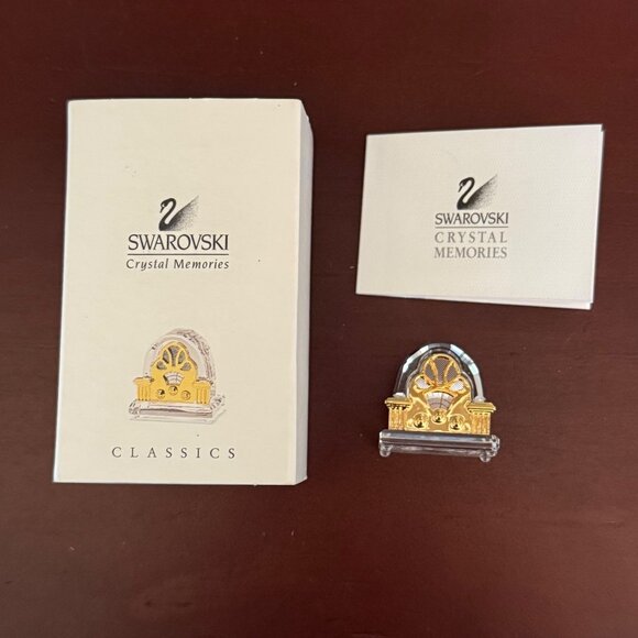 Swarovski Crystal Memories Classics Gold & Clear Crystal Miniature Radio - Picture 2 of 4